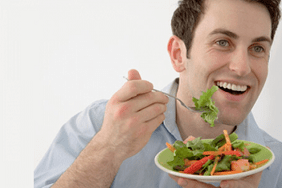 Eating vegetable salad during the treatment of prostatitis