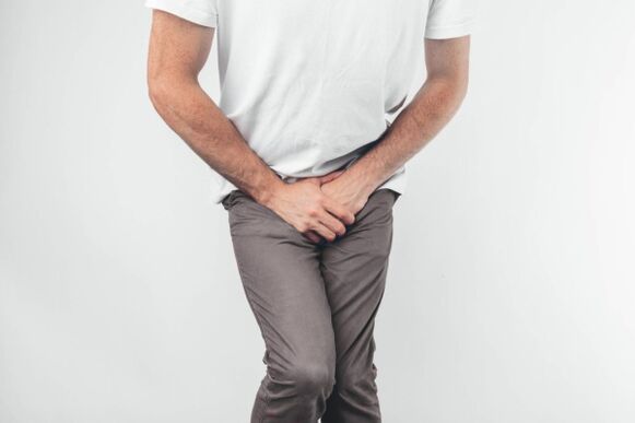 Pain in the groin area with prostatitis